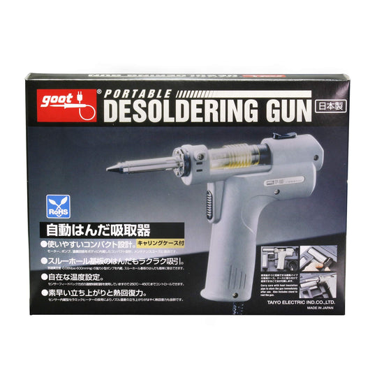 Goot TP - 100 Portable Solder Sucker with Adjustable Temperature Made in Japan - WAFUU JAPAN