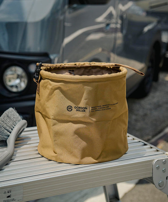 Gordon Miller Cordura Folding Car Bucket Trash Storage Organizer 1762323 Coyote Beige 12L - WAFUU JAPAN