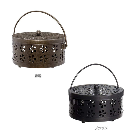 Hachibanya Katori Senko Mosquito Coil Holder Steel Portable Hanging Mosquito Repellent Bronze - WAFUU JAPAN