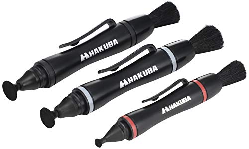HAKUBA Maintenance Products Lens Pen Pro Kit Plus 3 - Piece Set + Head Spare + Storage Fiber Cloth Black KMC - LP23BKTP - WAFUU JAPAN