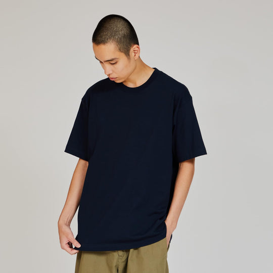 Hanes Beefy T Shirt Short Sleeve Crew Neck Heavyweight Cotton H5180 Navy 2 Pack - WAFUU JAPAN