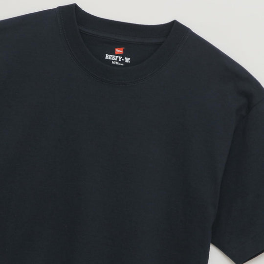 Hanes Beefy T Shirt Short Sleeve Crew Neck Heavyweight Cotton H5180 Navy 2 Pack - WAFUU JAPAN