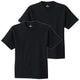Hanes เสื้อยืดแขนสั้น คอกลม ไม่มีป้าย 2 ชิ้น H5180-2 สีดำ