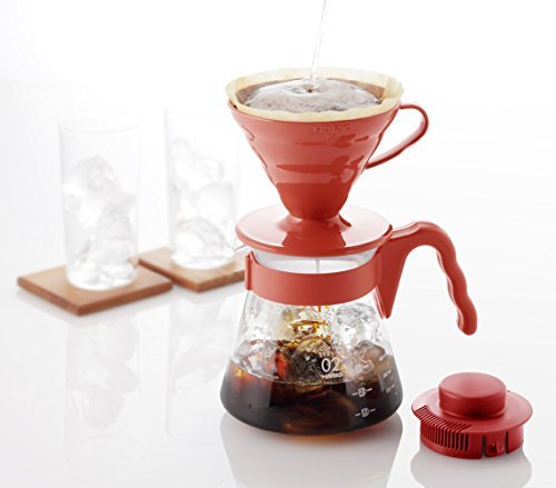 HARIO Coffee Server V60 02 Set Coffee Drip for 1~4 Cups Red VCSD - 02R - WAFUU JAPAN