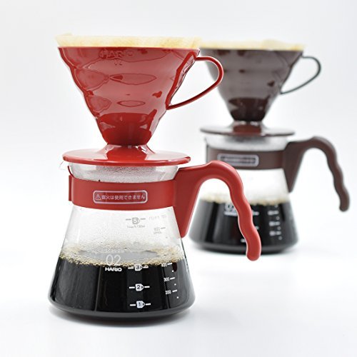 HARIO Coffee Server V60 02 Set Coffee Drip for 1~4 Cups Red VCSD - 02R - WAFUU JAPAN