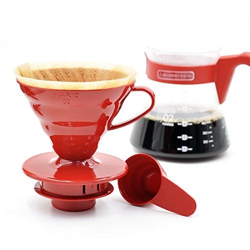 HARIO Coffee Server V60 02 Set Coffee Drip for 1~4 Cups Red VCSD - 02R - WAFUU JAPAN