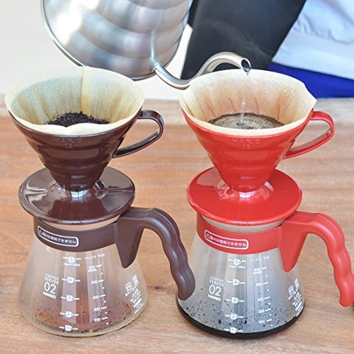 HARIO Coffee Server V60 02 Set Coffee Drip for 1~4 Cups Red VCSD - 02R - WAFUU JAPAN