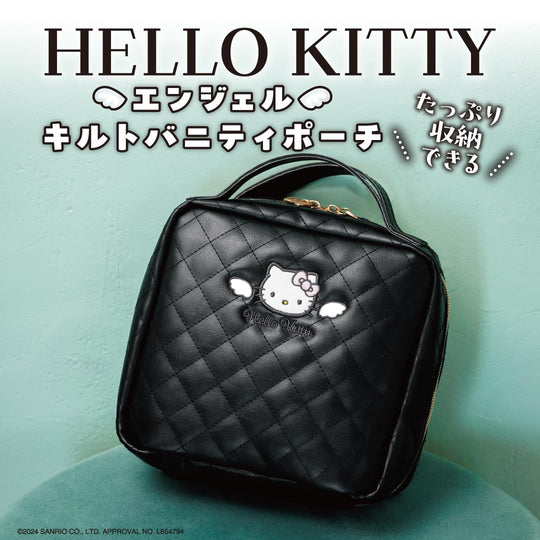 HELLO KITTY Angel Quilted Vanity Pouch BOOK - WAFUU JAPAN