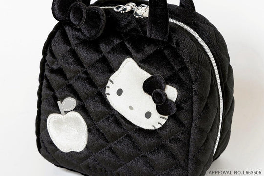 Hello Kitty × BRILMY Quick - View Velvet Black Cosmetic Pouch Book - WAFUU JAPAN