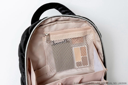 Hello Kitty × BRILMY Quick - View Velvet Black Cosmetic Pouch Book - WAFUU JAPAN