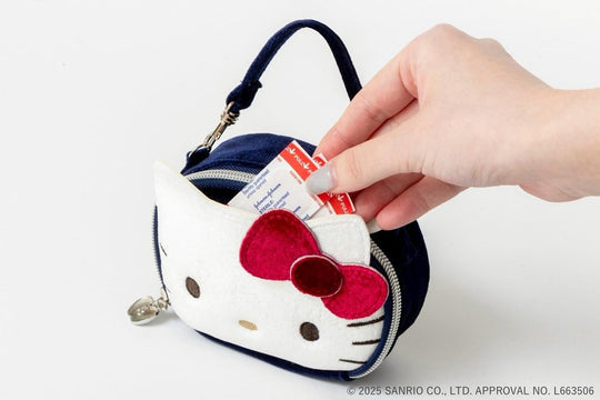 HELLO KITTY × BRILMY Vertical Lip Mini Cosmetic Pouch Book (Velour Ver ) - WAFUU JAPAN