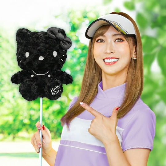 Hello Kitty Driver Headcover (Black) — Fits 460cc - WAFUU JAPAN