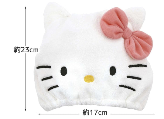 Hello Kitty Quick - Dry Hair Towel Cap for Girls - WAFUU JAPAN