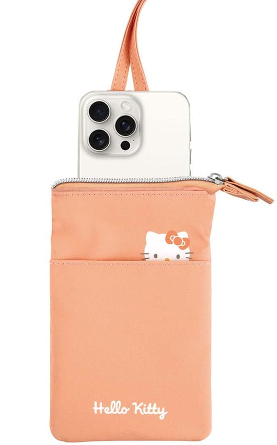 Hello Kitty Zippered Crossbody Smartphone Pouch (Skater ZSP1 - A) - WAFUU JAPAN