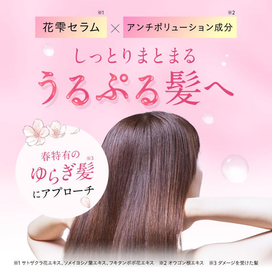hiritu Balance Repair Hanashizuku Spring Limited Edition Shampoo Hair Treatment 410mL - WAFUU JAPAN
