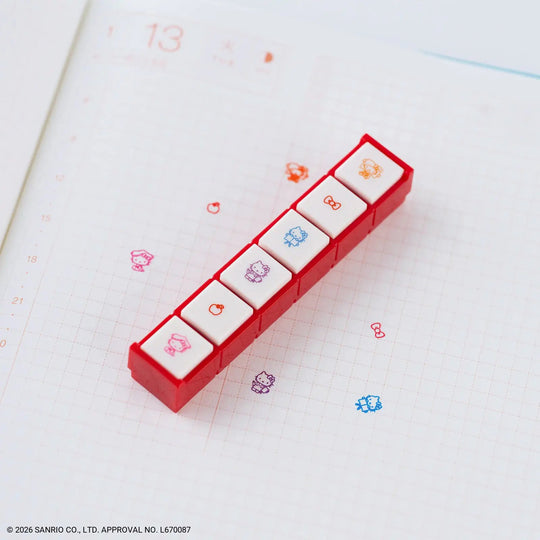 Hobonichi HELLO KITTY Pochitto6 Push Button Stamp - WAFUU JAPAN