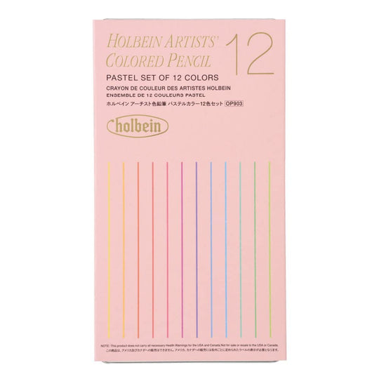 Holbein Artists Colored Pencils OP903 Pastel Tone 12 Colors Set 20903 - WAFUU JAPAN