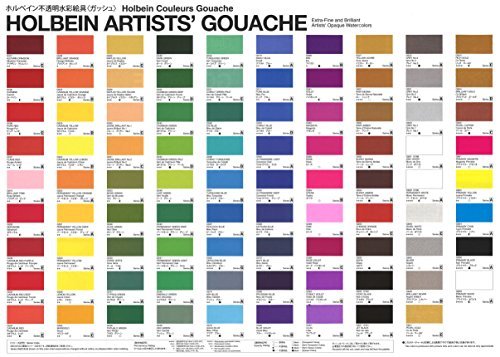 Holbein Opaque Watercolors Gouache 18 Color Set 5ml Tubes G704 - WAFUU JAPAN