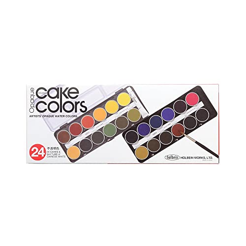 Holbein Solid Watercolors Cake Color C032 Opaque 24 Color Set 02032 - WAFUU JAPAN