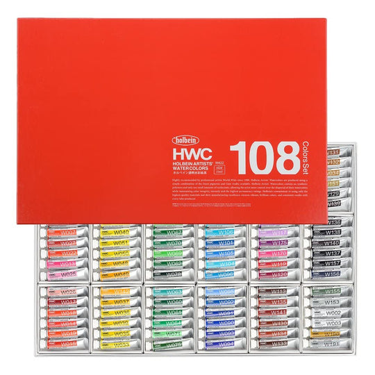 Holbein Transparent Watercolors W422 5ml 108 colors all color set 3422 - WAFUU JAPAN