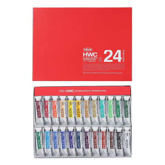 Holbein Transparent Watercolors W444 15ml 24 color set 3444 - WAFUU JAPAN