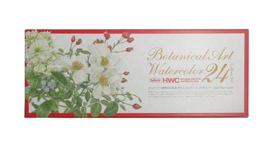 Holbein Transparent Watercolors W455 5ml Botanical Art 24 Color Set 3455 - WAFUU JAPAN