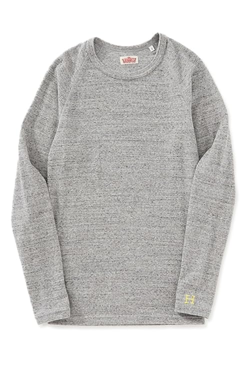 HOLLYWOOD RANCH MARKET Stretch Rib Long - Sleeve T-Shirt Gray Made in Japan - WAFUU JAPAN