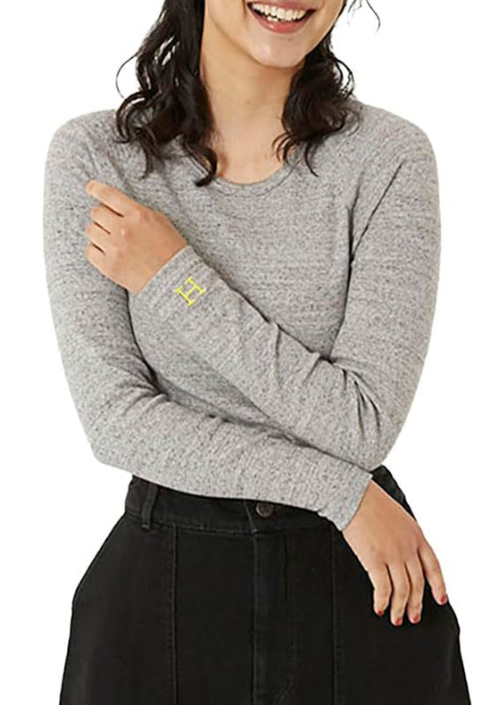 HOLLYWOOD RANCH MARKET Stretch Rib Long - Sleeve T-Shirt Gray Made in Japan - WAFUU JAPAN