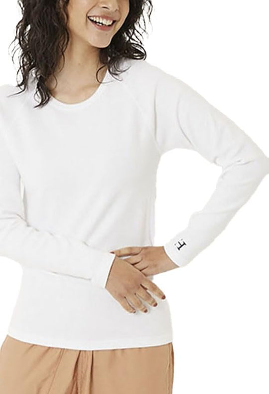 HOLLYWOOD RANCH MARKET Stretch Rib Long - Sleeve Tee White Made in Japan - WAFUU JAPAN