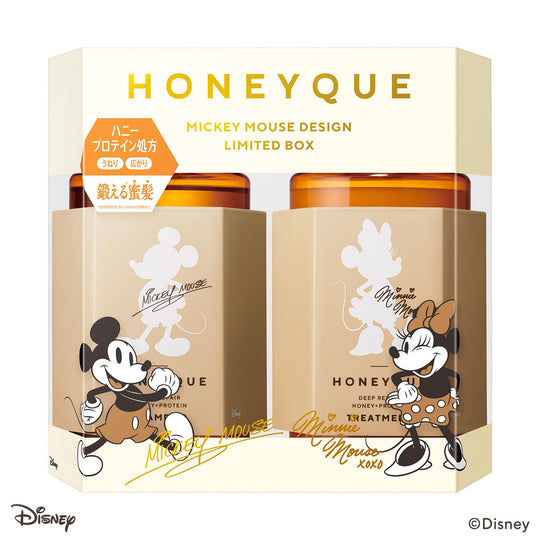 HONEYQUE Deep Repair Mickey Mouse Design Limited Edition Kit (Shampoo & Hair Treatment) - WAFUU JAPAN