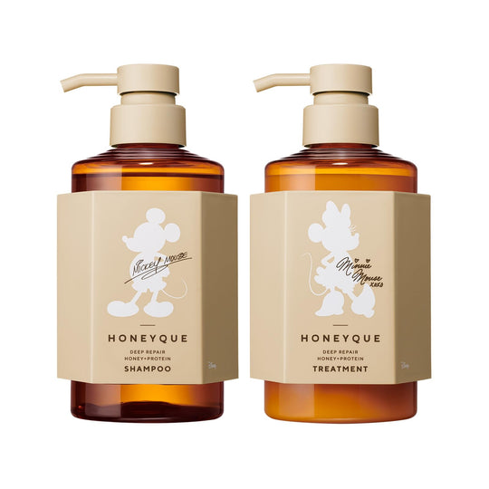 HONEYQUE Deep Repair Mickey Mouse Design Limited Edition Kit (Shampoo & Hair Treatment) - WAFUU JAPAN