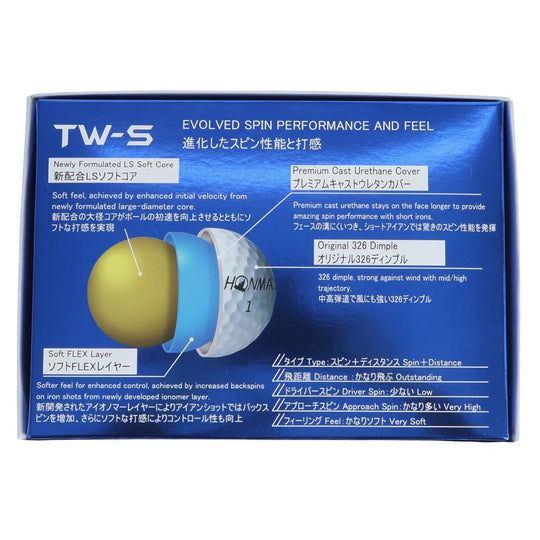 Honma Golf Ball TW - X TW - S 2024 Model White Yellow 3 - Piece 1 Dozen BT2402 - WAFUU JAPAN