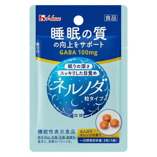 House Wellness Foods Nernoda GABA Tablets 0 72g (1 Bag) Stress & Sleep Support - WAFUU JAPAN