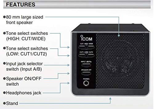 ICOM SP - 41 External Speaker for IC - 7610 IC - 7300 IC - 7410 IC - 9100 Radios - WAFUU JAPAN