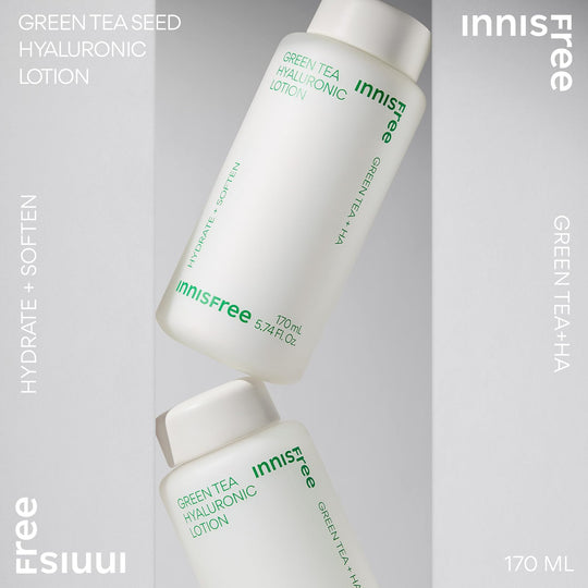 Innisfree Green Tea Hyaluronic Lotion 170ml Moisturizing for Oily Dry Skin - WAFUU JAPAN