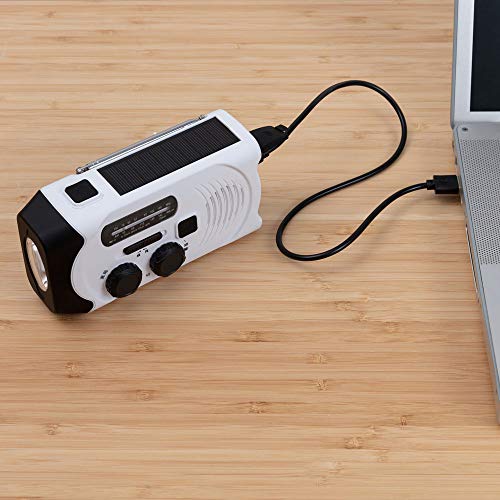 IRIS OHYAMA Radio Disaster prevention goods Small rechargeable hand crank led light JTL - 29 White - WAFUU JAPAN