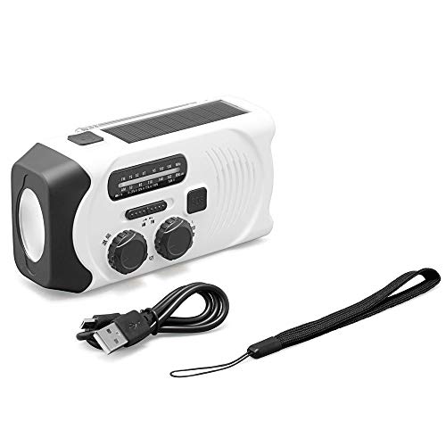 IRIS OHYAMA Radio Disaster prevention goods Small rechargeable hand crank led light JTL - 29 White - WAFUU JAPAN