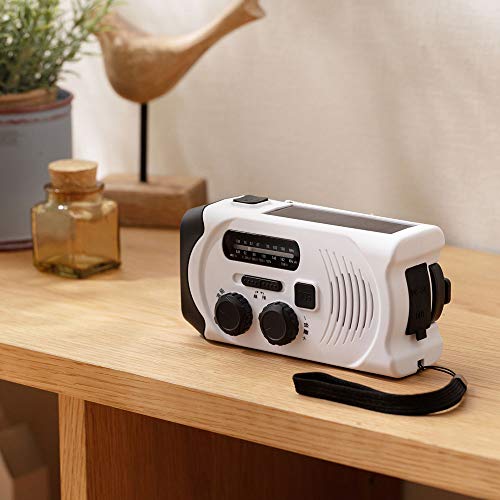 IRIS OHYAMA Radio Disaster prevention goods Small rechargeable hand crank led light JTL - 29 White - WAFUU JAPAN