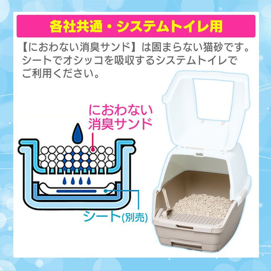 Iris Ohyama System Toilet Deodorizing Sand with Citric Acid for Cats 6L - WAFUU JAPAN