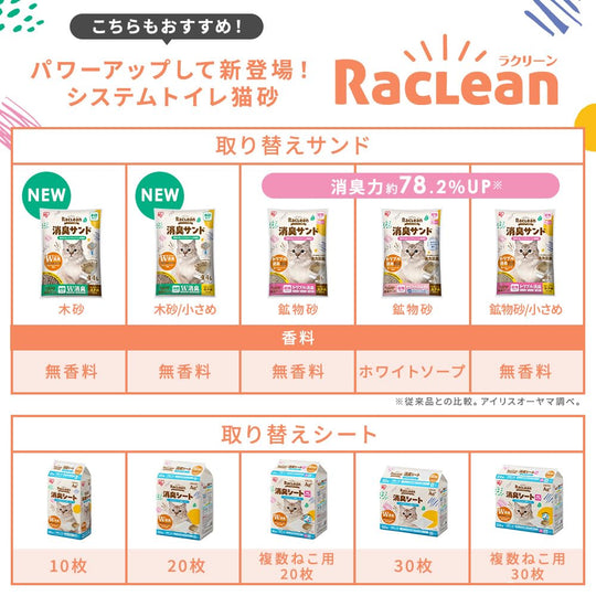 Iris Ohyama System Toilet Deodorizing Sand with Citric Acid for Cats 6L - WAFUU JAPAN