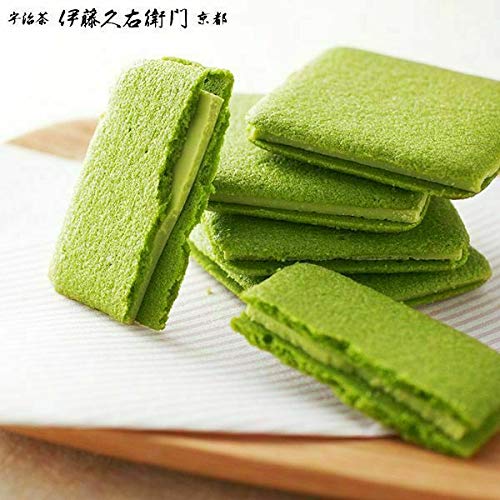 Itohkyuemon Uji Matcha Chocolate Langue de Chat Cookies 10 Pieces - WAFUU JAPAN