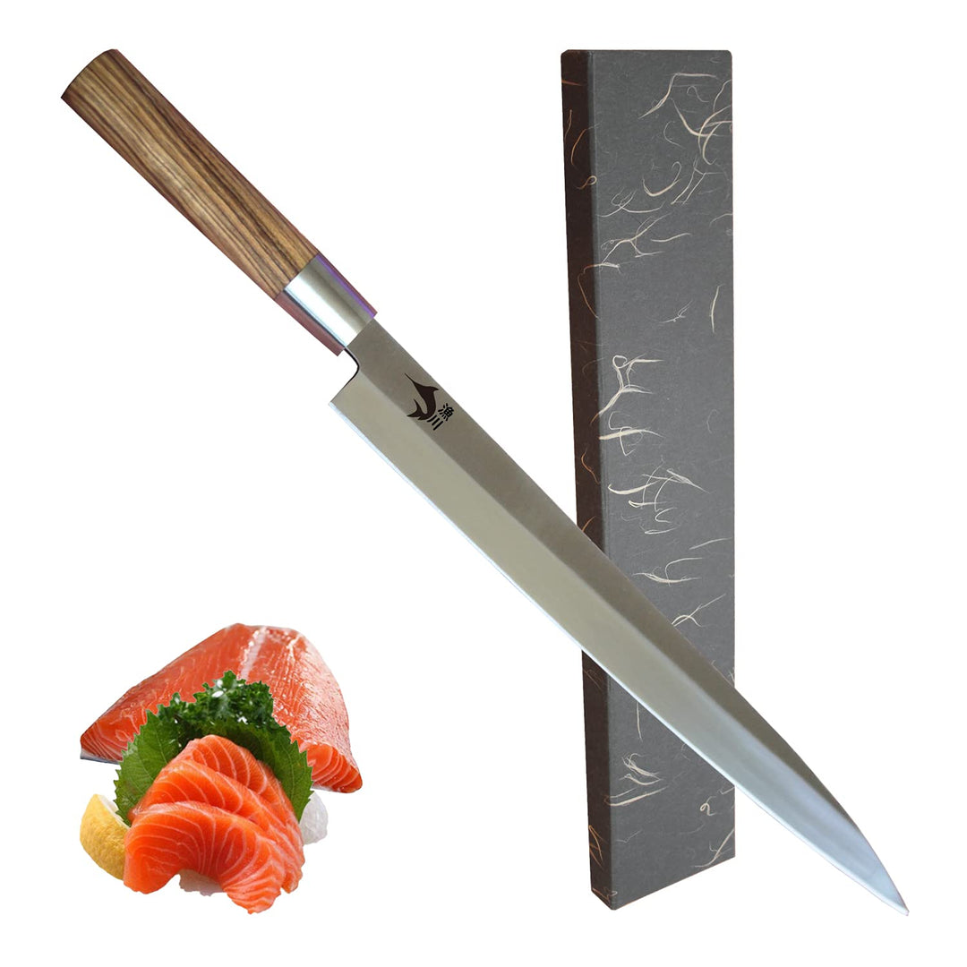 IZARIGWA Sashimi Yanagiba Knife 300mm 6Cr16MoV Steel Right-Handed