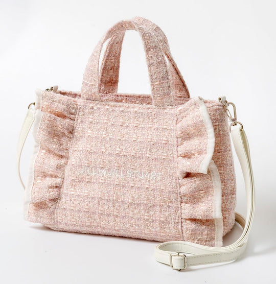 Jill by Jill Stuart Tweed Frill Bag PINK ver (Mook Book) - WAFUU JAPAN