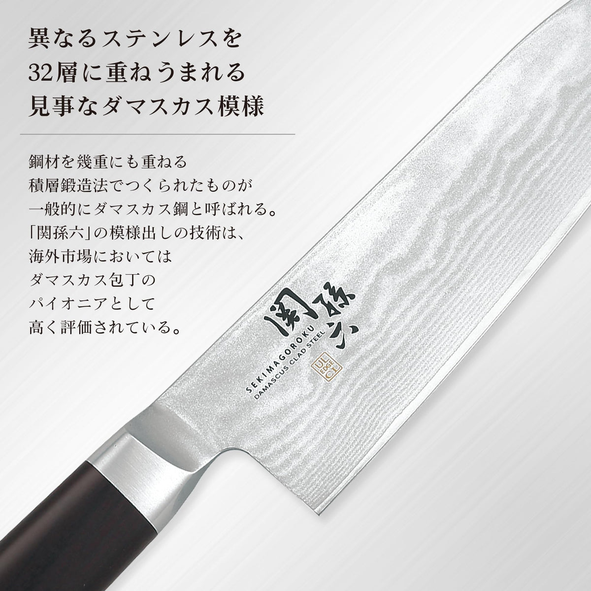 KAI Gyuto Knife Chef's knife SEKIMAGOROKU Damascus 210mm Made in Japan ...