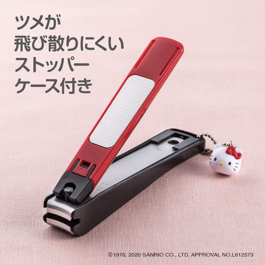 KAI Kitty Japanese Camellia Curved Blade Nail Clipper M Size Made in Japan - WAFUU JAPAN