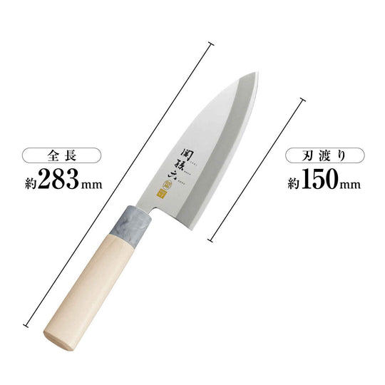 KAI Sekisoroku Ginju Stainless Steel Sida - Eda Knife 150mm Made in Japan - WAFUU JAPAN