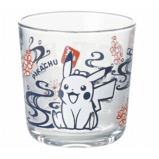Kaneshotouki Pokemon Pikachu Glass Tumbler 8cm Kirie Touch 140161 140ml - WAFUU JAPAN