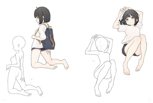 Kawaguchi Issa Onna - no - Illustration Pose Collection: Natural and Cute Everyday Poses 350 - WAFUU JAPAN