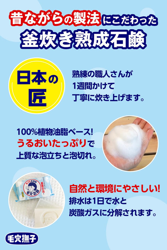 Keana Nadeshiko Baking Soda Smooth Soap Whole Body Pores Sebum 155g - WAFUU JAPAN