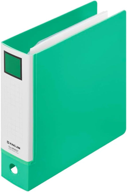 King Jim Mini Ring Binder Card File 3 - Hole MN637 - B Blue - WAFUU JAPAN